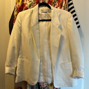 White linen blazer